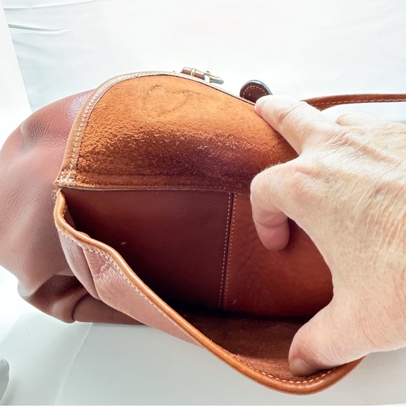 Vintage, Cole Haan, Brown, Heavy Leather Backpack, Double Straps, Unisex - Picture 7 of 10